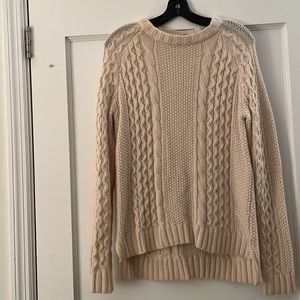 Theory Cream Alpaca Fisherman’s Sweater Size M